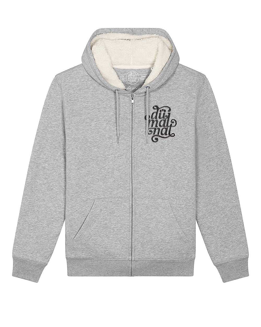 Felpa con zip e cappuccio in Sherpa "Sgagnamanüber" mod. Circolo del Pedale