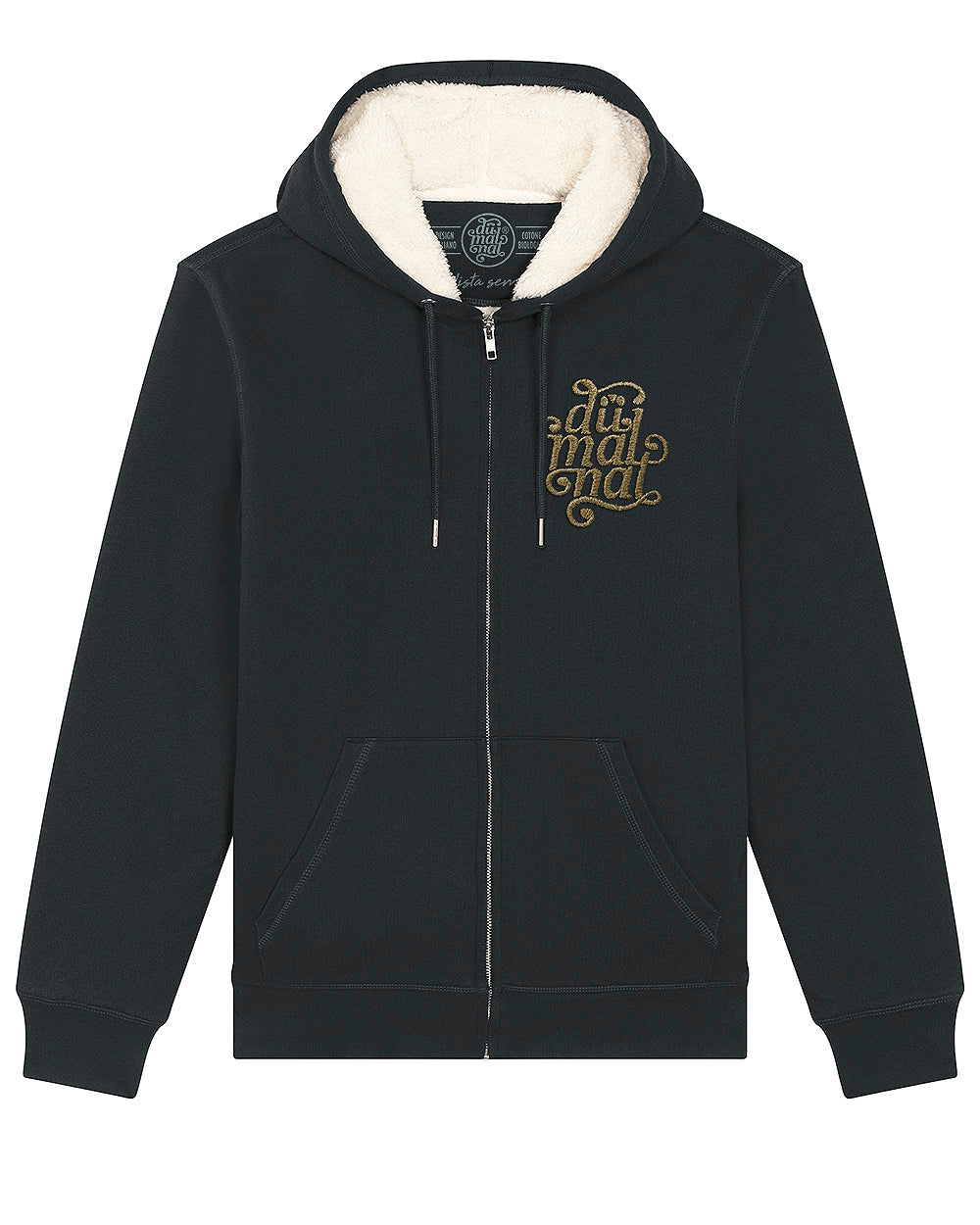 Felpa con zip e cappuccio in Sherpa "Sgagnamanüber" mod. Libero Pedale
