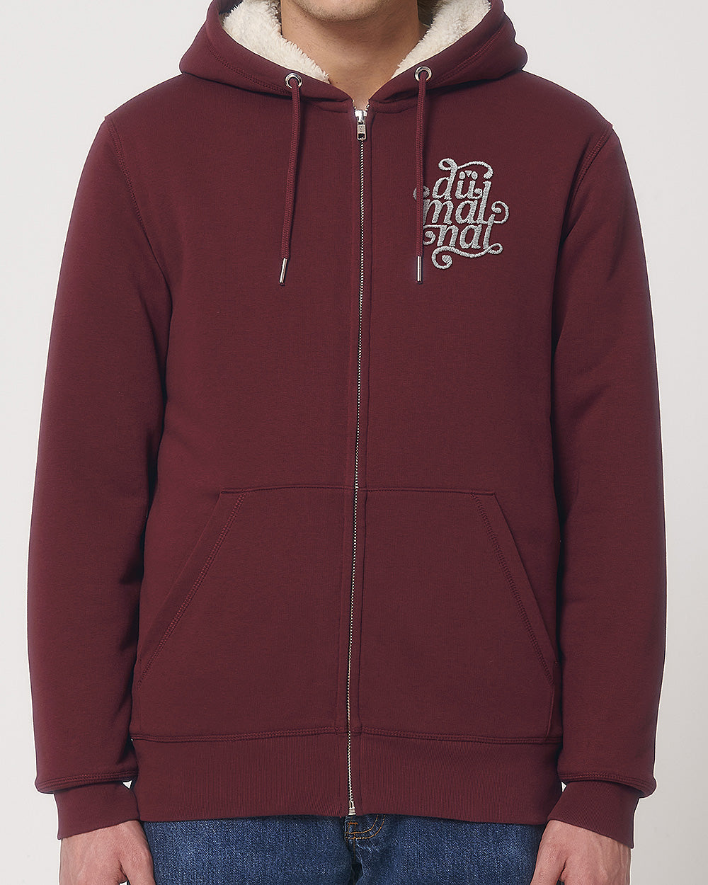 Felpa con zip e cappuccio in Sherpa "Sgagnamanüber" mod. DMN