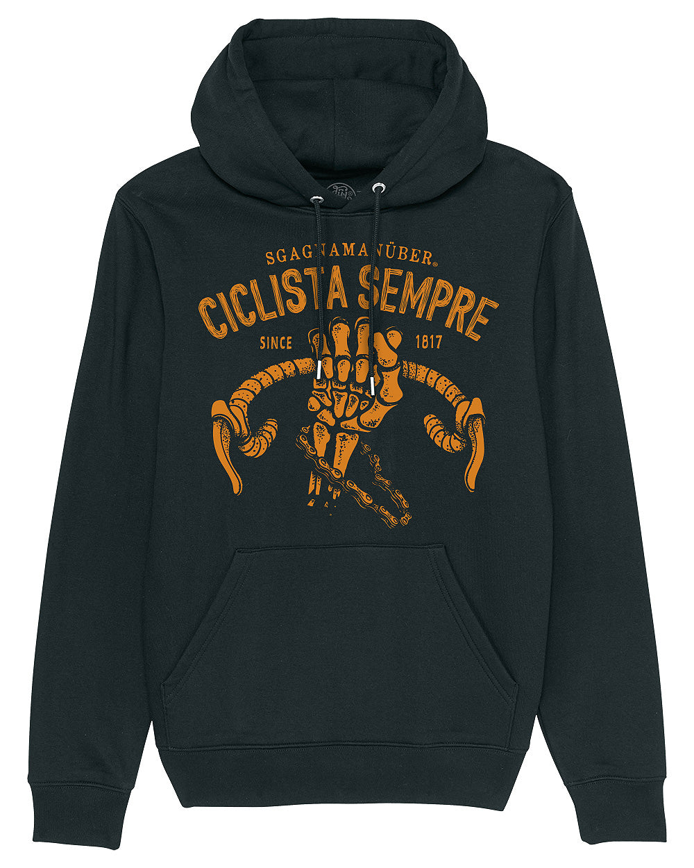 felpa con cappuccio mod. Ciclista sempre