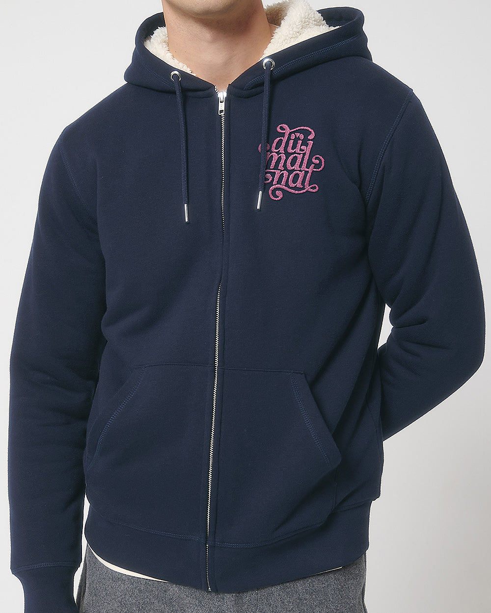 Felpa con zip e cappuccio in Sherpa "Le Storiche" mod. 1999