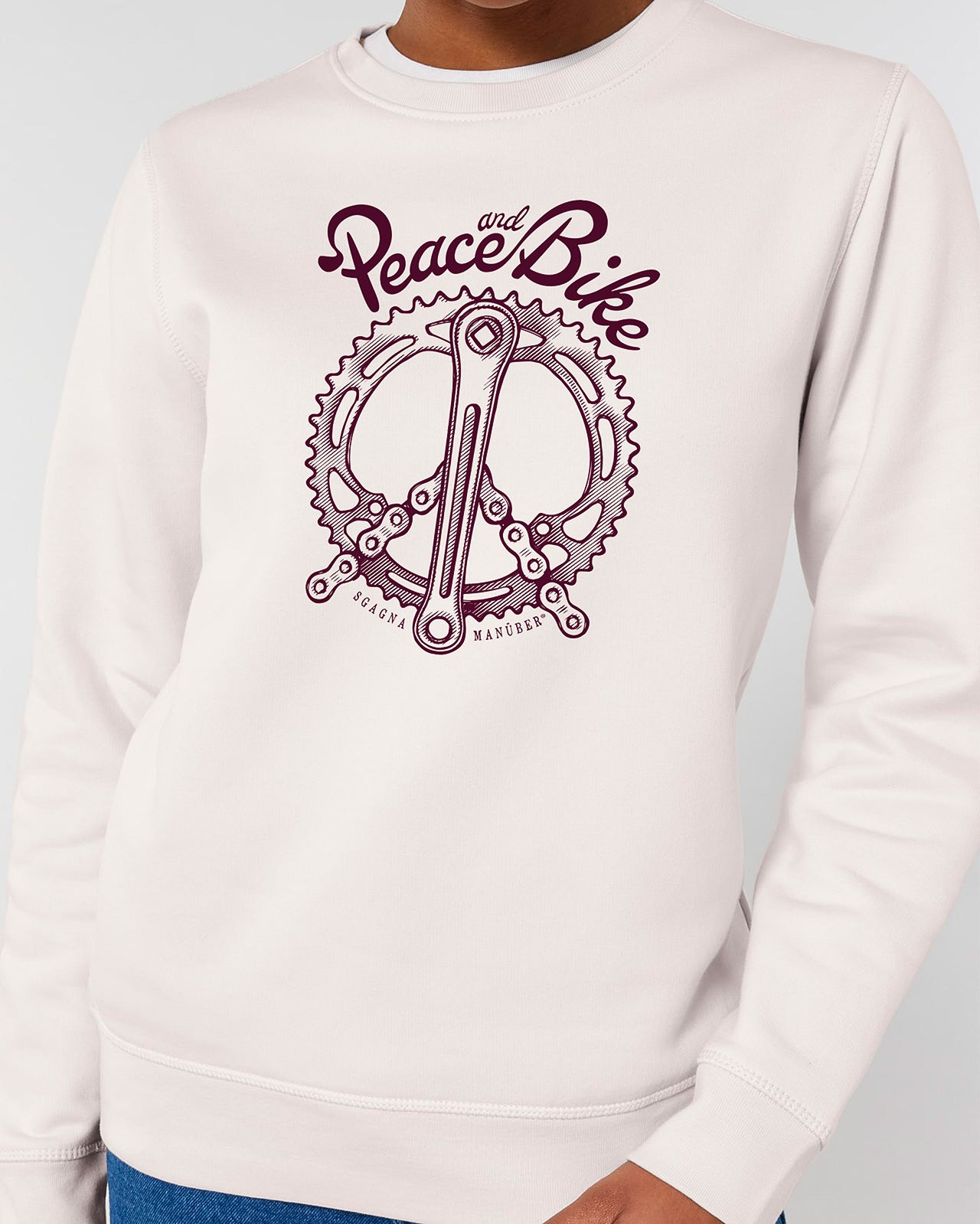 felpa girocollo mod. Peace and Bike