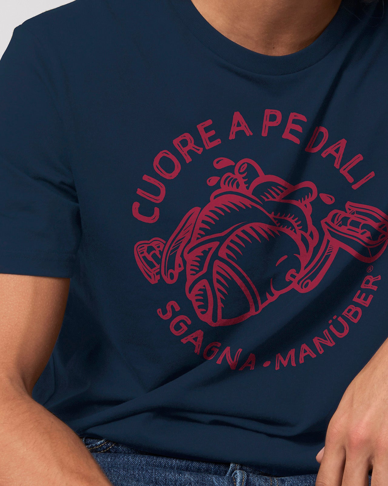 t-shirt mod. Cuore a pedali