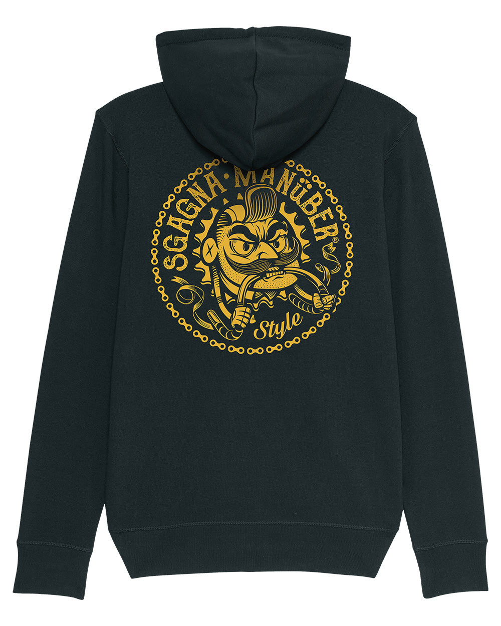 felpa con zip e cappuccio mod. Lo Sgagna