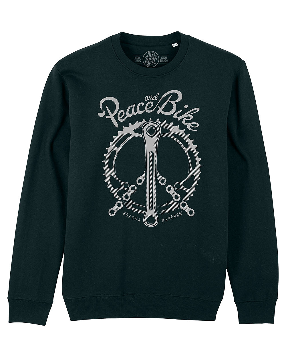 felpa girocollo mod. Peace and Bike