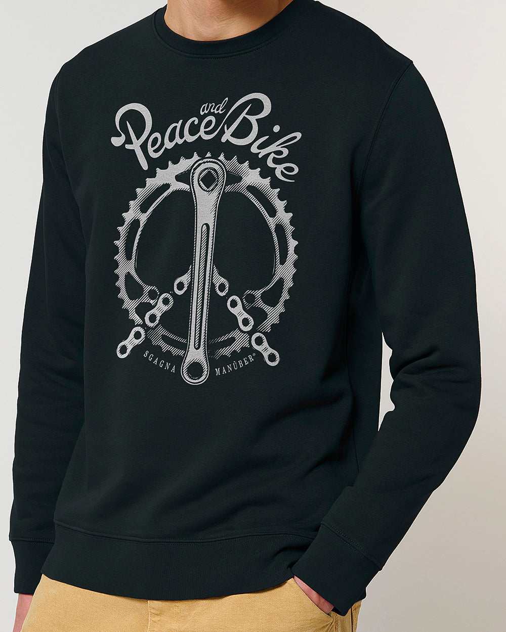felpa girocollo mod. Peace and Bike