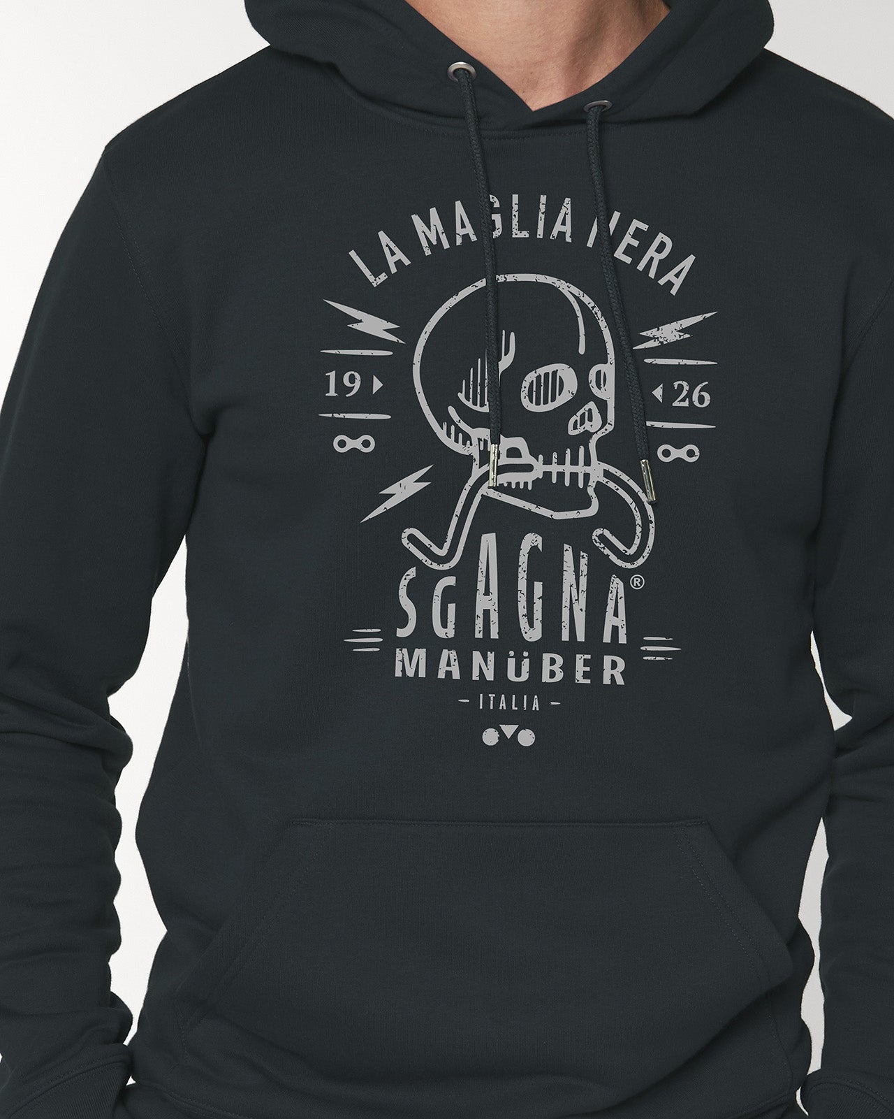 felpa con cappuccio mod. La Maglia Nera