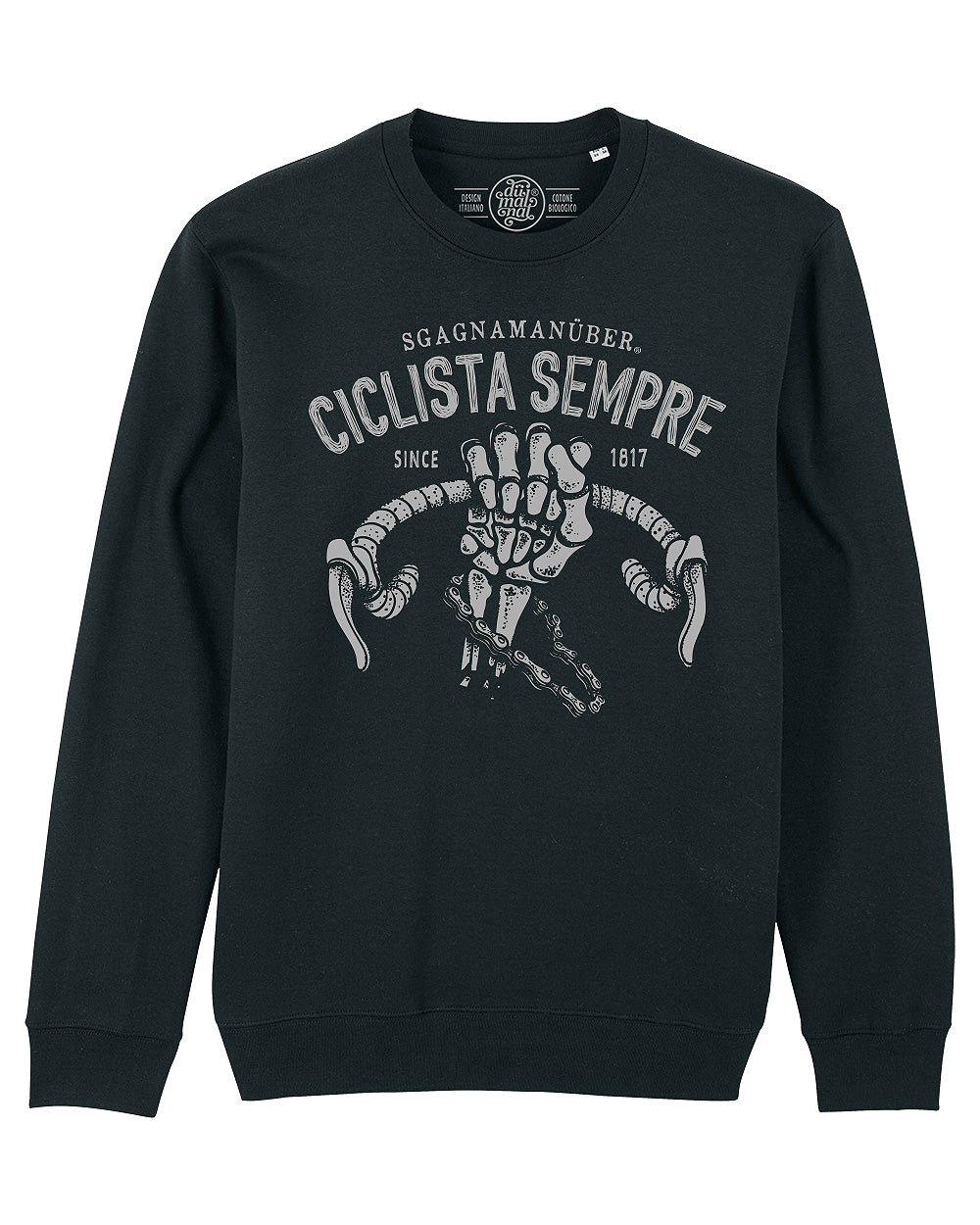 felpa girocollo "Sgagnamanüber" mod. Ciclista sempre