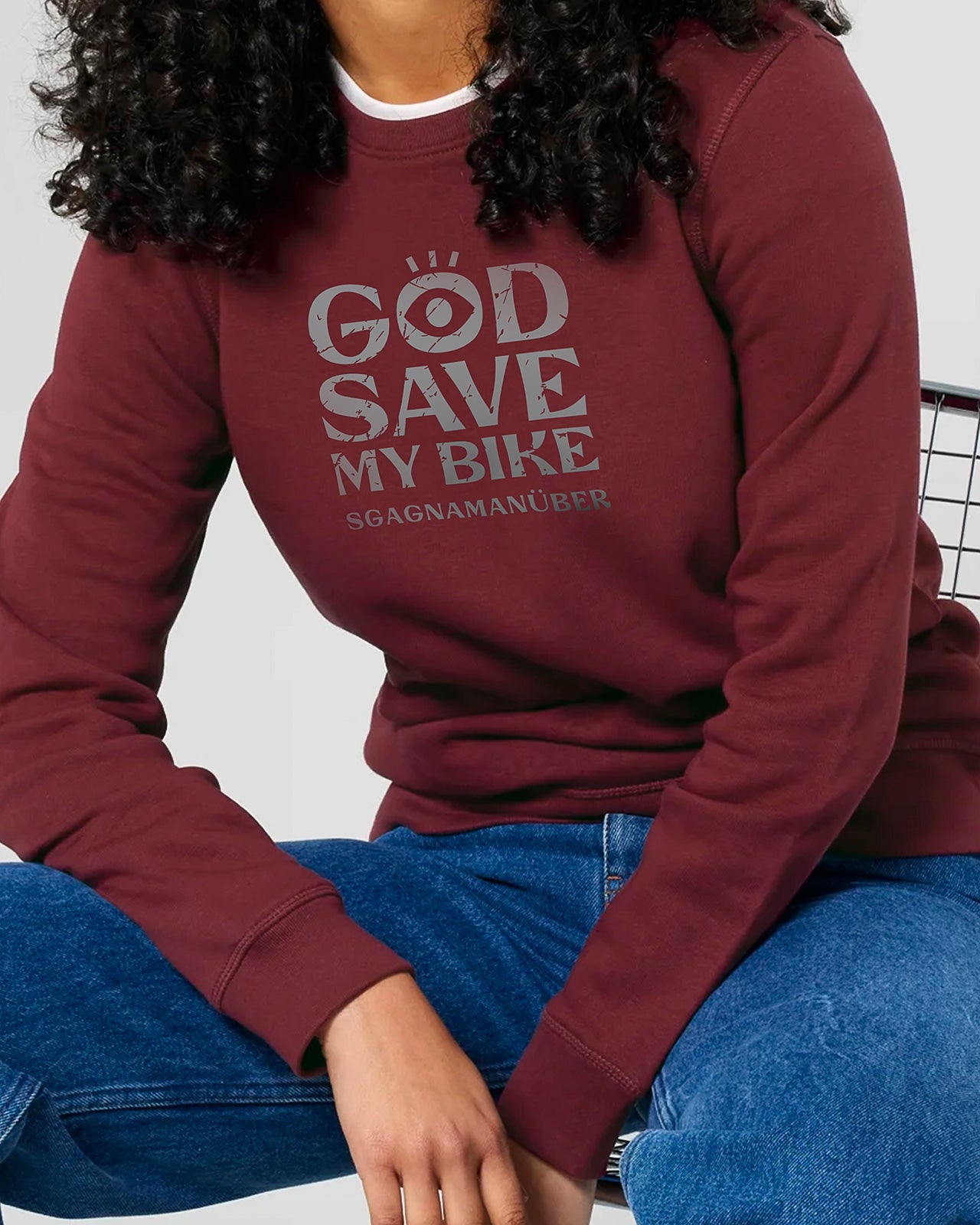 Felpa girocollo mod. God Save my Bike