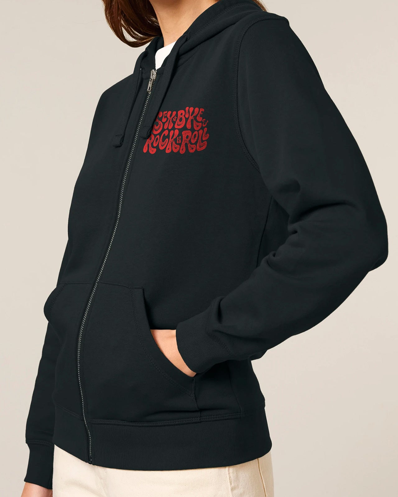 felpa con zip e cappuccio mod. Sex BIke