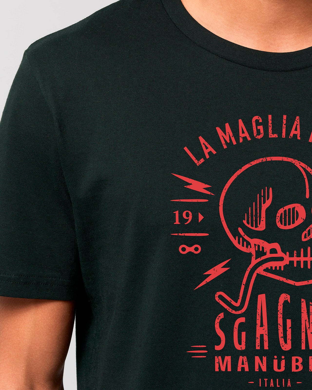 t-shirt "Sgagnamanüber" mod. La Maglia Nera