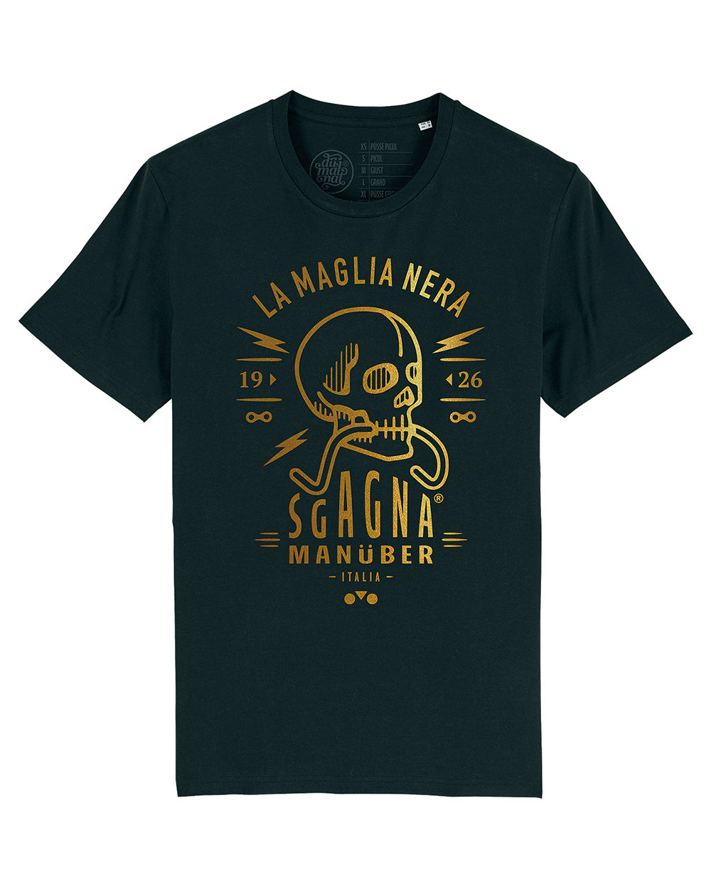 t-shirt "Sgagnamanüber" mod. La Maglia Nera