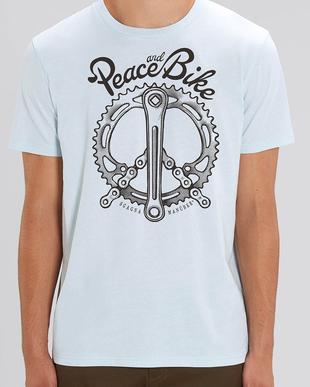 t-shirt "Sgagnamanüber" mod. Peace and Bike