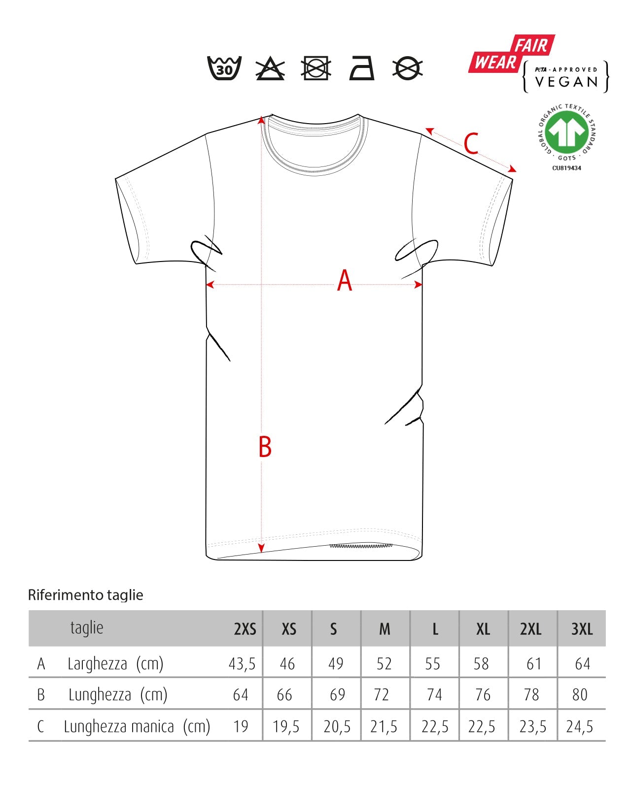 t-shirt "Sgagnamanüber" mod. Cuore a pedali